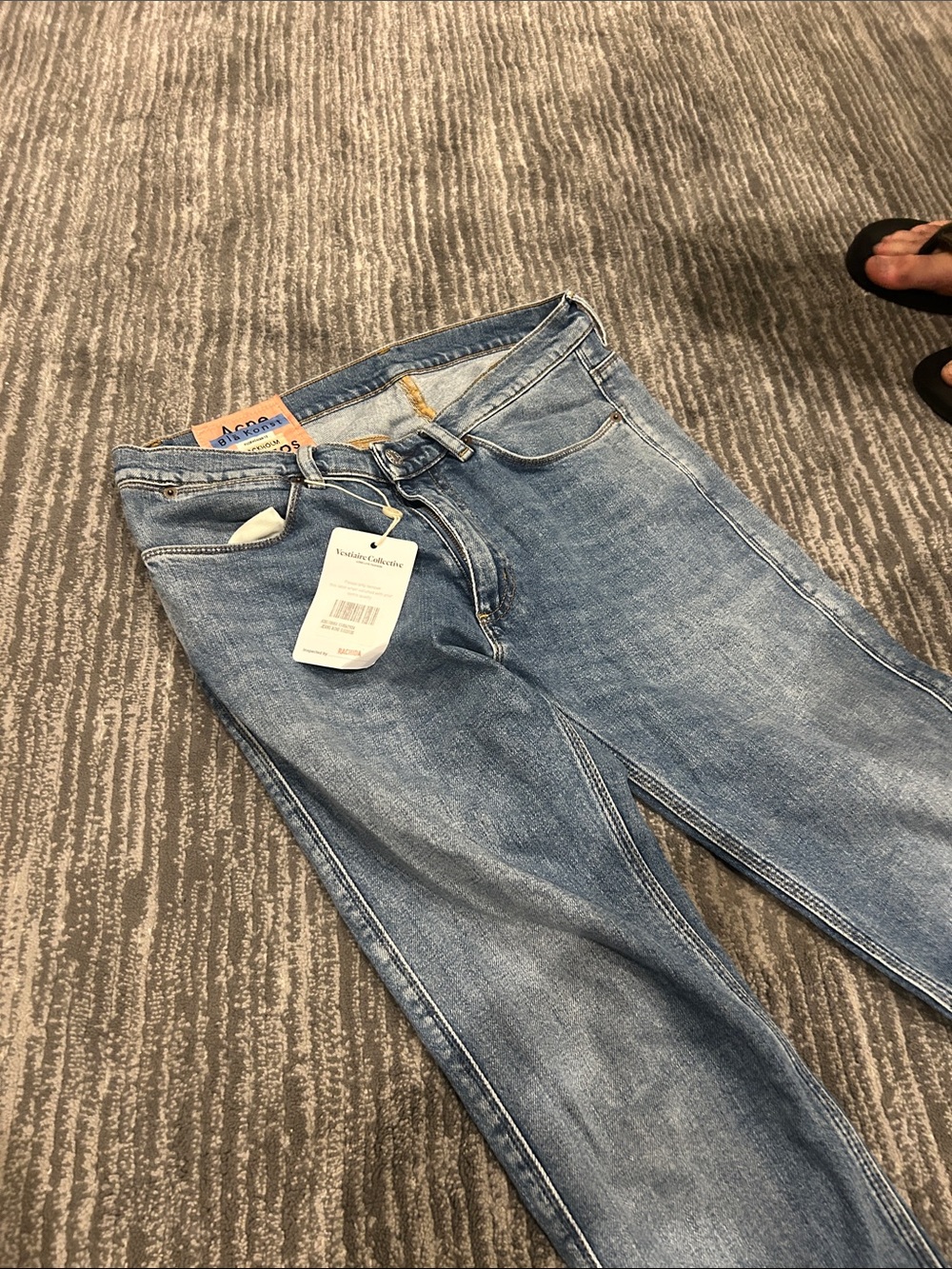 Acne Studios Light Blue Straight-Leg Mens Jeans